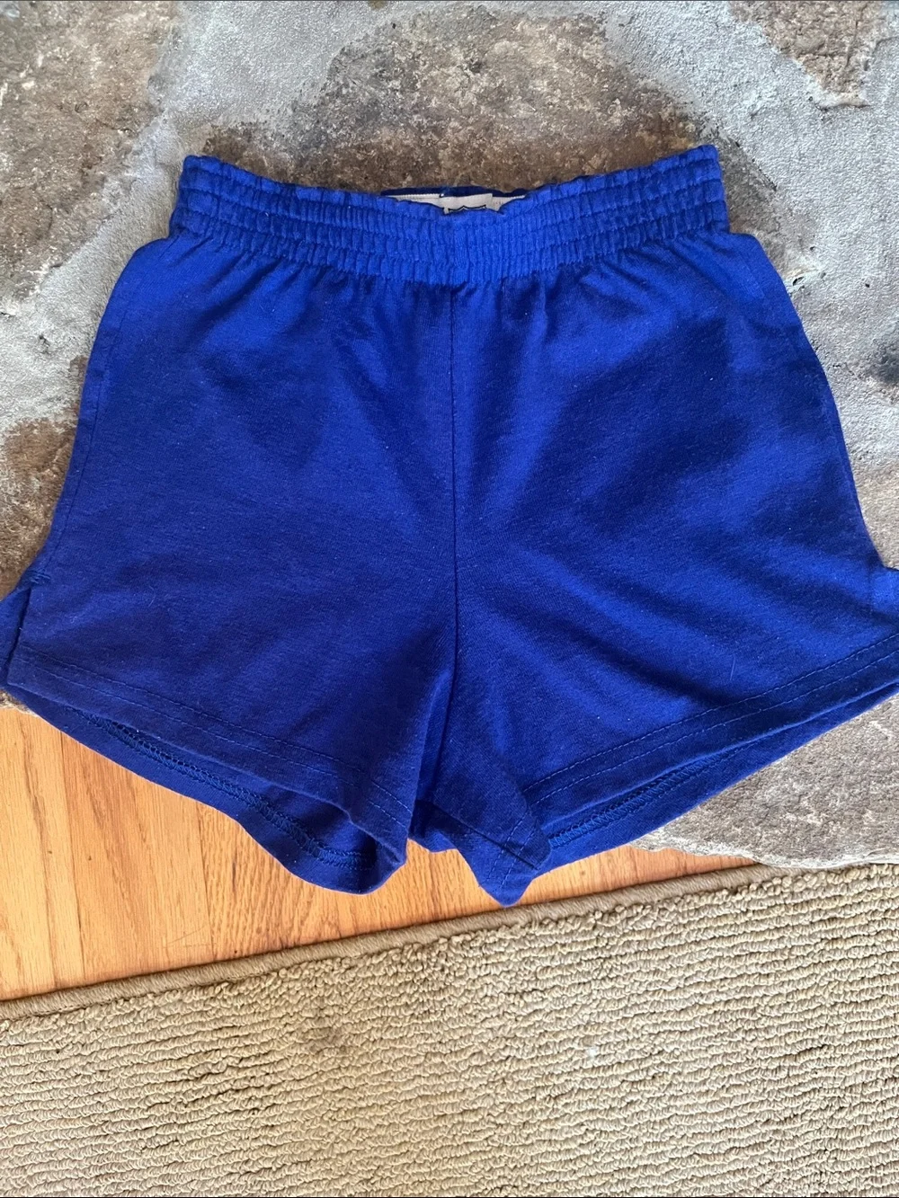 Comfy Blue Knit Gym Shorts